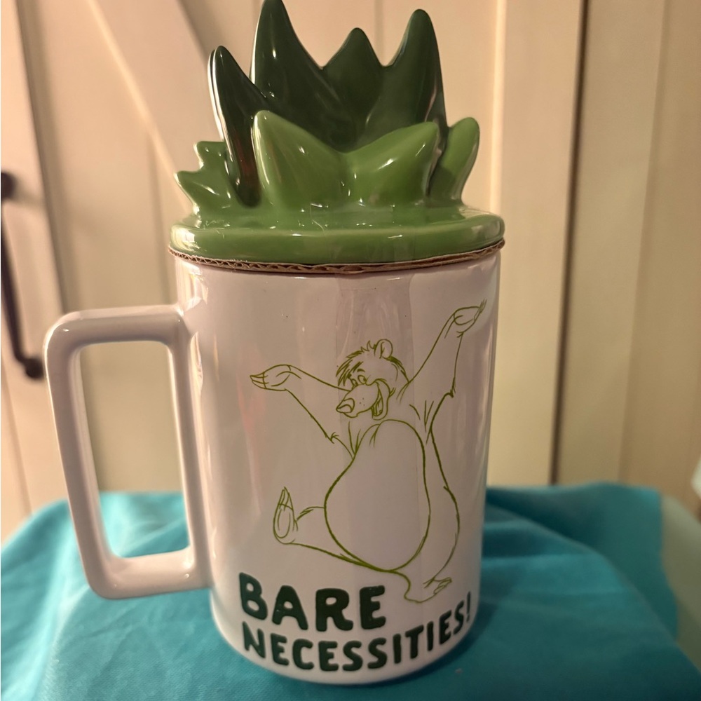 Disney Parks Jungle Book Baloo ‘Bare Necessities’ Mug w/ Topper, NWT
